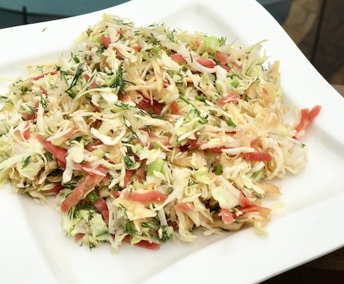 Cabbage Salad with Apples and Carrots